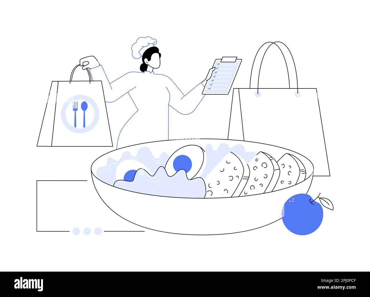 Meal prep Service abstrakte Konzept Vektor-Illustration. Stock Vektor