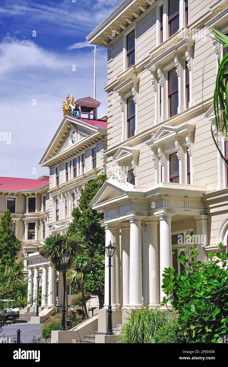 Victoria University Law School, Lambton Quay, Wellington, Region Wellington, Nordinsel, Neuseeland Stockfoto