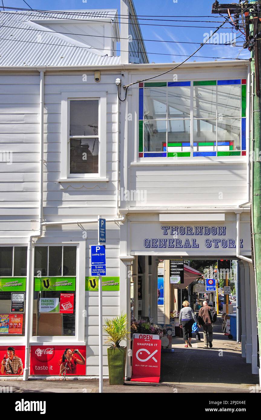Thorndon Gemischtwarenladen, Tinakori Road, Thorndon, Wellington, Region Wellington, Nordinsel, Neuseeland Stockfoto