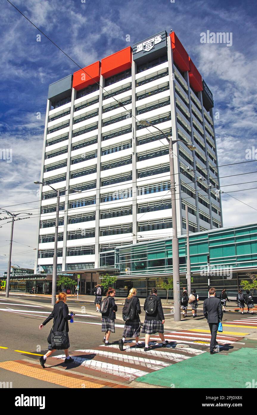Victoria International, Victoria Universitätsgebäude, Bunny Street, Wellington, Region Wellington, Nordinsel, Neuseeland Stockfoto
