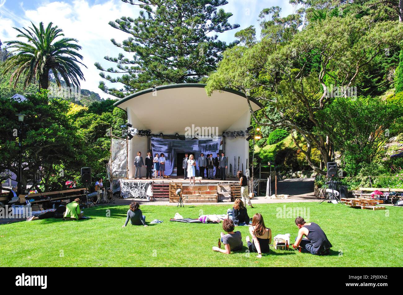 Ton Schale live Theateraufführung, North Island, Neuseeland, Region Wellington, Wellington, Wellington Botanic Garden Stockfoto