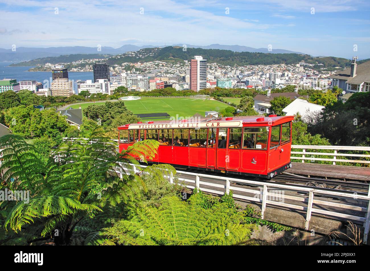 Wellington Cable Car, Wellington Botanic Garden, Kelburn, Wellington, Region Wellington, Nordinsel, Neuseeland Stockfoto