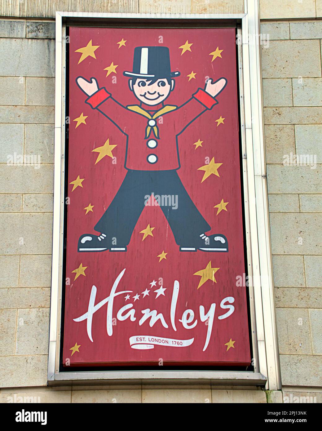 hamleys Spielzeugladen-Poster auf dem St. enoch Center Store Stockfoto