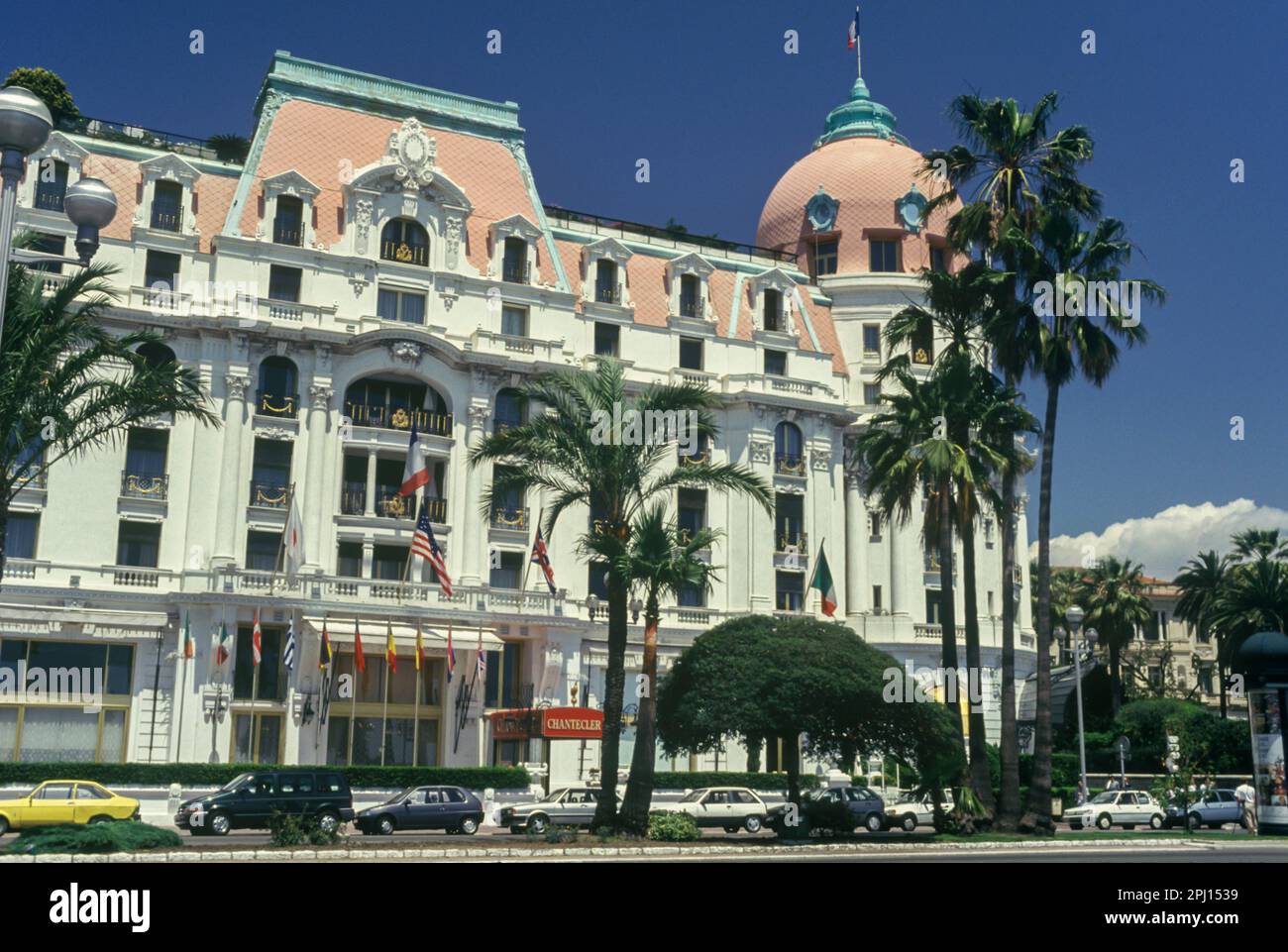 1993 KM VOM HISTORISCHEN NEGRESCO HOTEL PROMENADE DES ANGLAIS NICE COTE D AZUR RIVIERA FRANKREICH Stockfoto
