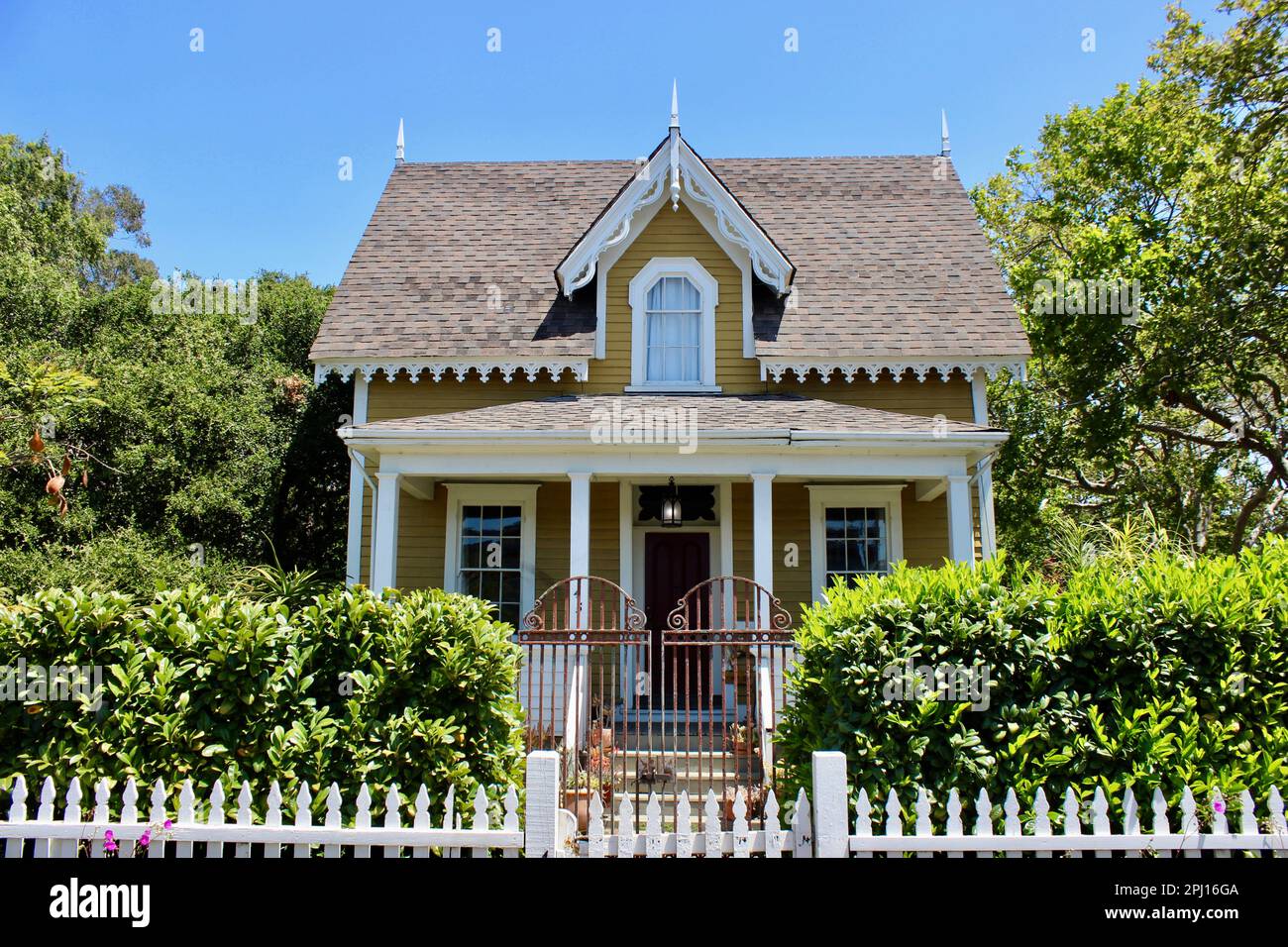 William Sands House, Gothic Revival, erbaut 1864, San Mateo, Kalifornien Stockfoto
