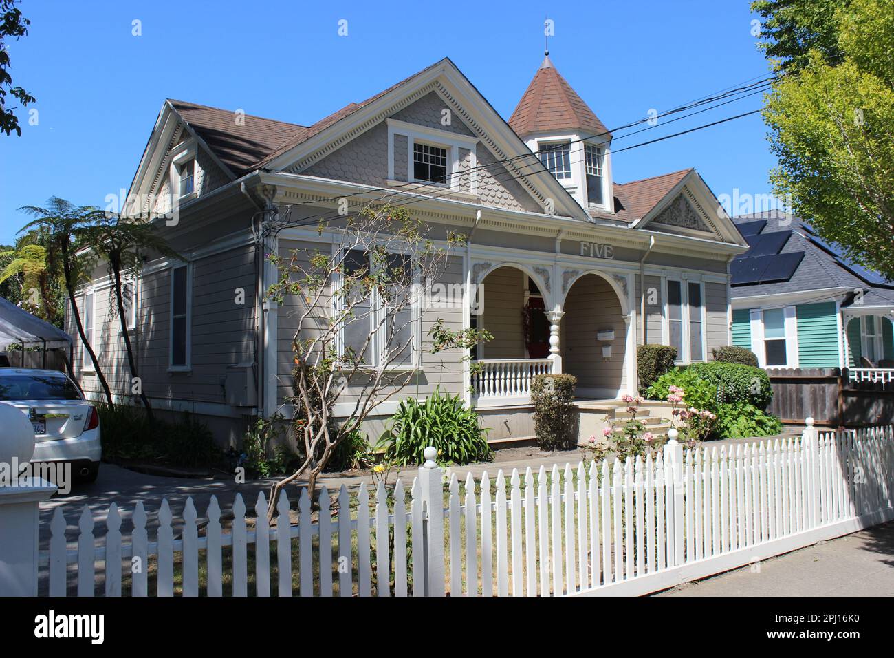 Queen Anne Cottage, erbaut 1891, San Mateo, Kalifornien Stockfoto