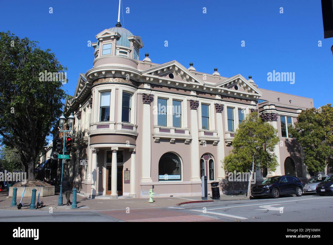 Fomer Bank von San Mateo County, Radwood City, Kalifornien Stockfoto