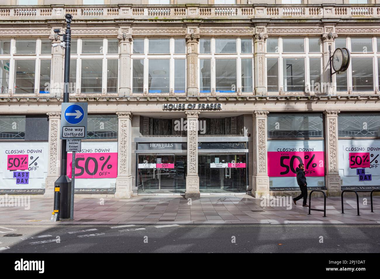 Howells Cardiff schließt nach 150 Jahren Stockfoto