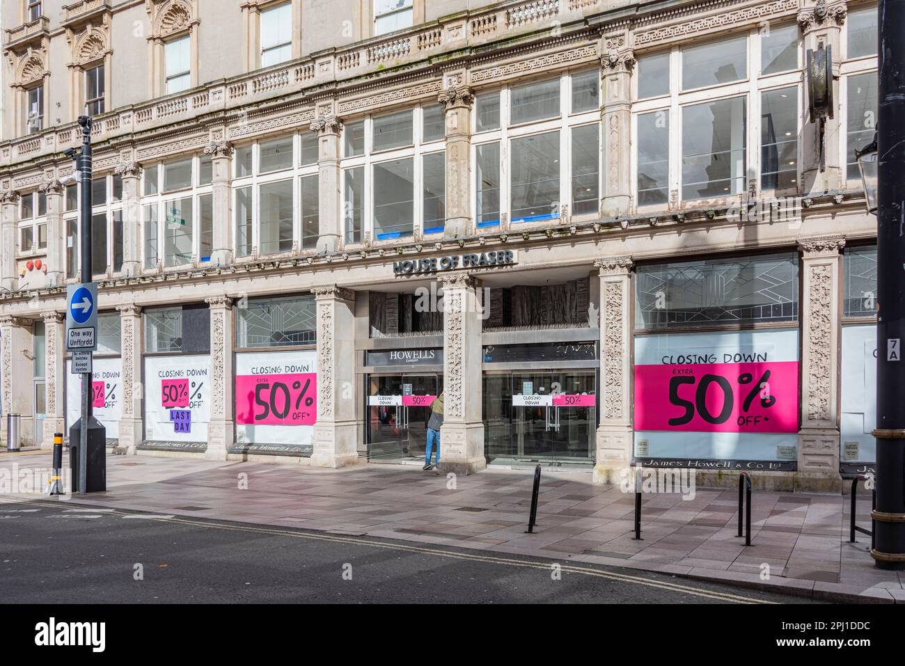 Howells Cardiff schließt nach 150 Jahren Stockfoto