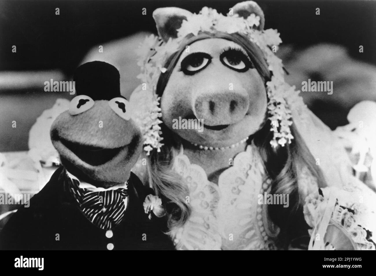 Kermit der Frosch und Miss Piggy von den Muppets Stockfoto