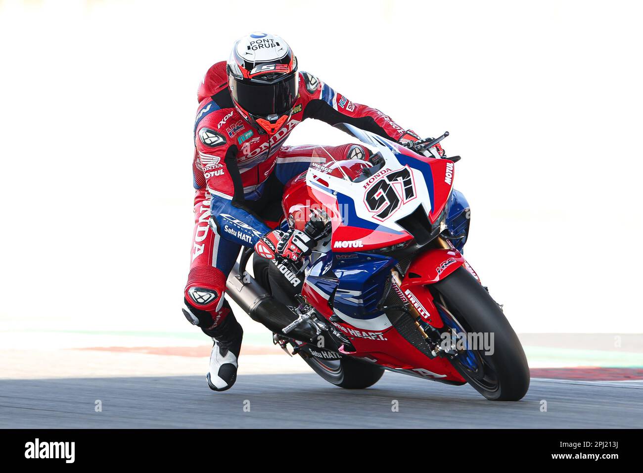 Xavi Vierge aus Spanien aus Team HRC mit Honda CBR1000 RR-R während der SBK Motul FIM Superbike World Championship: Catalunya Testtag 1 auf dem Circuit de Barcelona-Catalunya in Montmelo, Spanien. (Kredit: David Ramirez / Dax Images) Stockfoto
