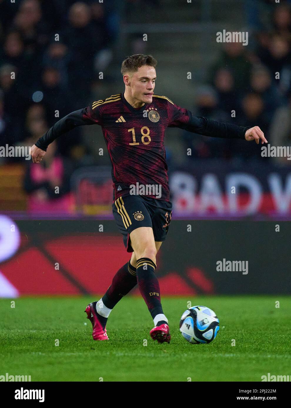 Florian Wirtz, DFB 18 im Freundschaftsspiel DEUTSCHLAND - BELGIEN 2-3 Vorbereitung auf die Europameisterschaft 2024 in Deutschland, Saison 2022/2023, am 28. März 2023 in Köln. © Peter Schatz / Alamy Live News Stockfoto