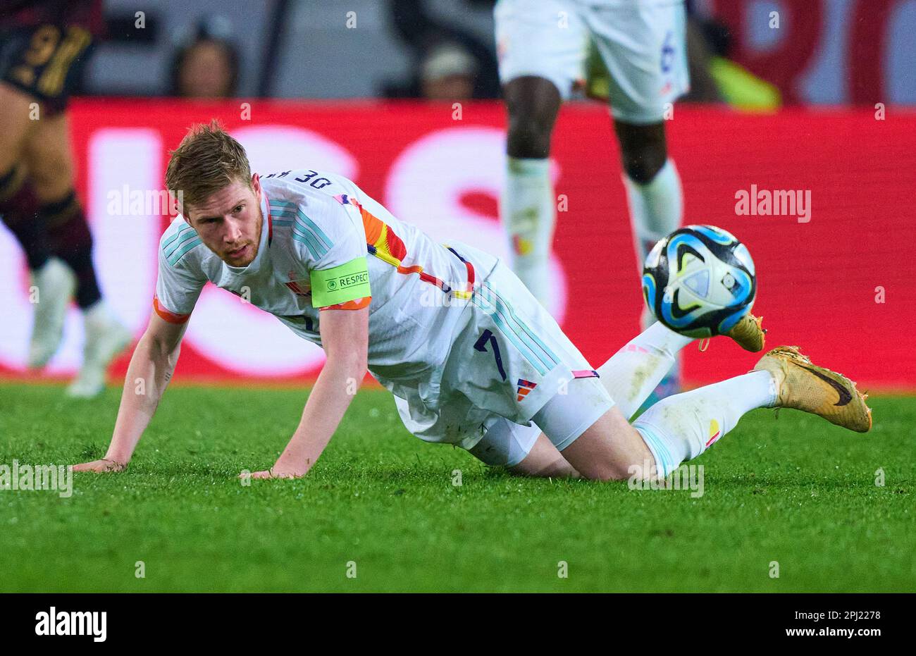 Kevin DE BRUYNE, Belgien Nr. 7 im Freundschaftsspiel DEUTSCHLAND - BELGIEN 2-3 Vorbereitung auf die Europameisterschaft 2024 in Deutschland, Saison 2022/2023, am 28. März 2023 in Köln, Deutschland. © Peter Schatz / Alamy Live News Stockfoto