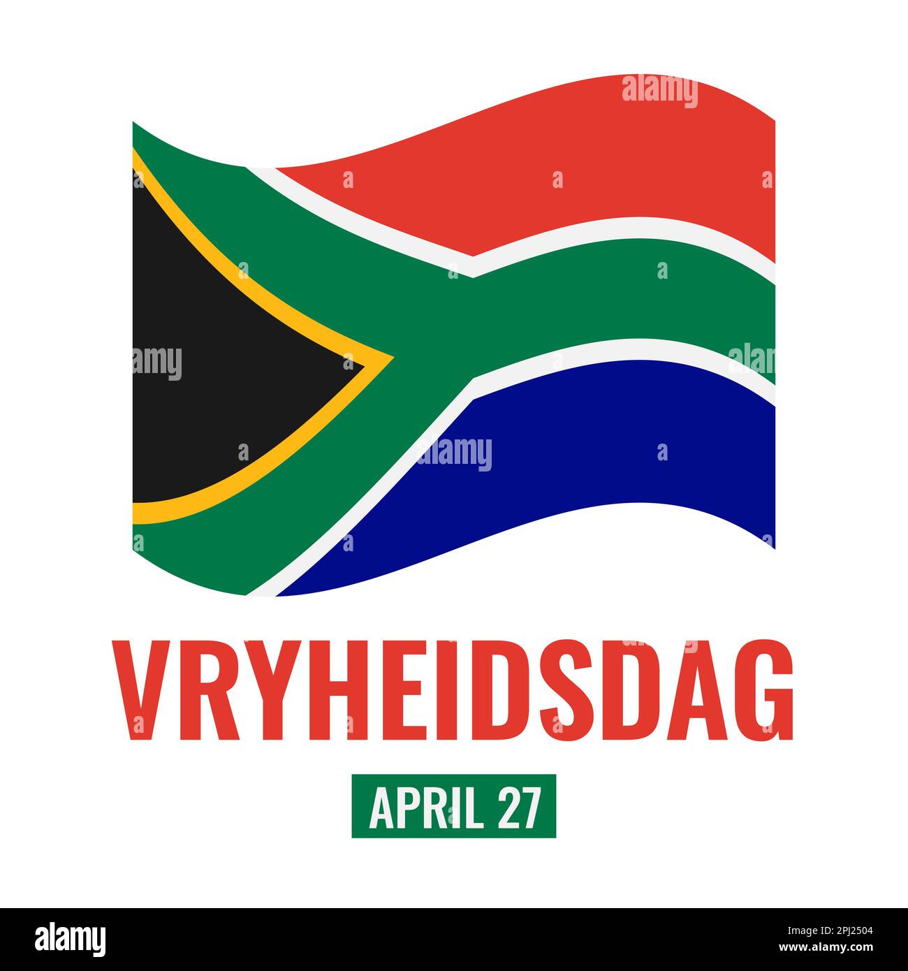 Vryheidsdag - Südafrikanischer Freiheitstag. Feiertage am 27. April. Vektorvorlage für Typografie Poster, Banner, Flyer, Grußkarte, S. Stock Vektor