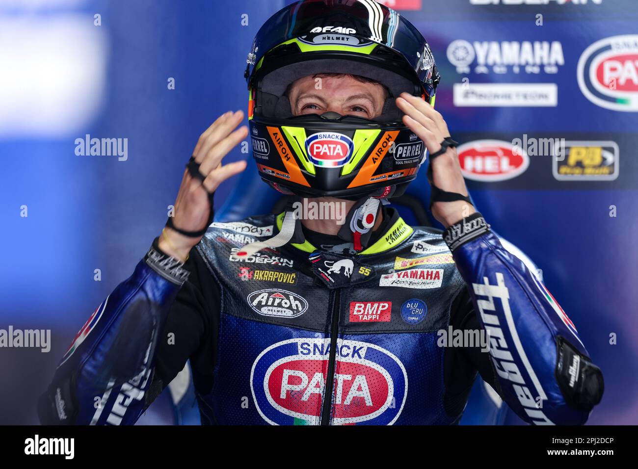 Montmelo, Barcelona, Spanien. 30. März 2023. Andrea Locatelli aus Italien, Pata Yamaha Prometeon WorldSBK Team mit Yamaha YZF R1 während der SBK Motul FIM Superbike World Championship: Catalunya Test Day 1 auf dem Circuit de Barcelona-Catalunya in Montmelo, Spanien. (Kreditbild: © David Ramirez/DAX via ZUMA Press Wire) NUR REDAKTIONELLE VERWENDUNG! Nicht für den kommerziellen GEBRAUCH! Stockfoto