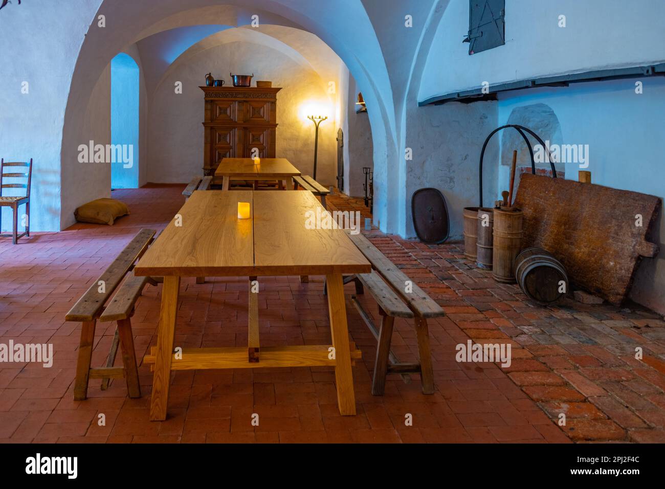 Helsingor, Dänemark, 23. Juni 2022: Kammer im Schloss Kronborg in Helsingor, Dänemark. Stockfoto