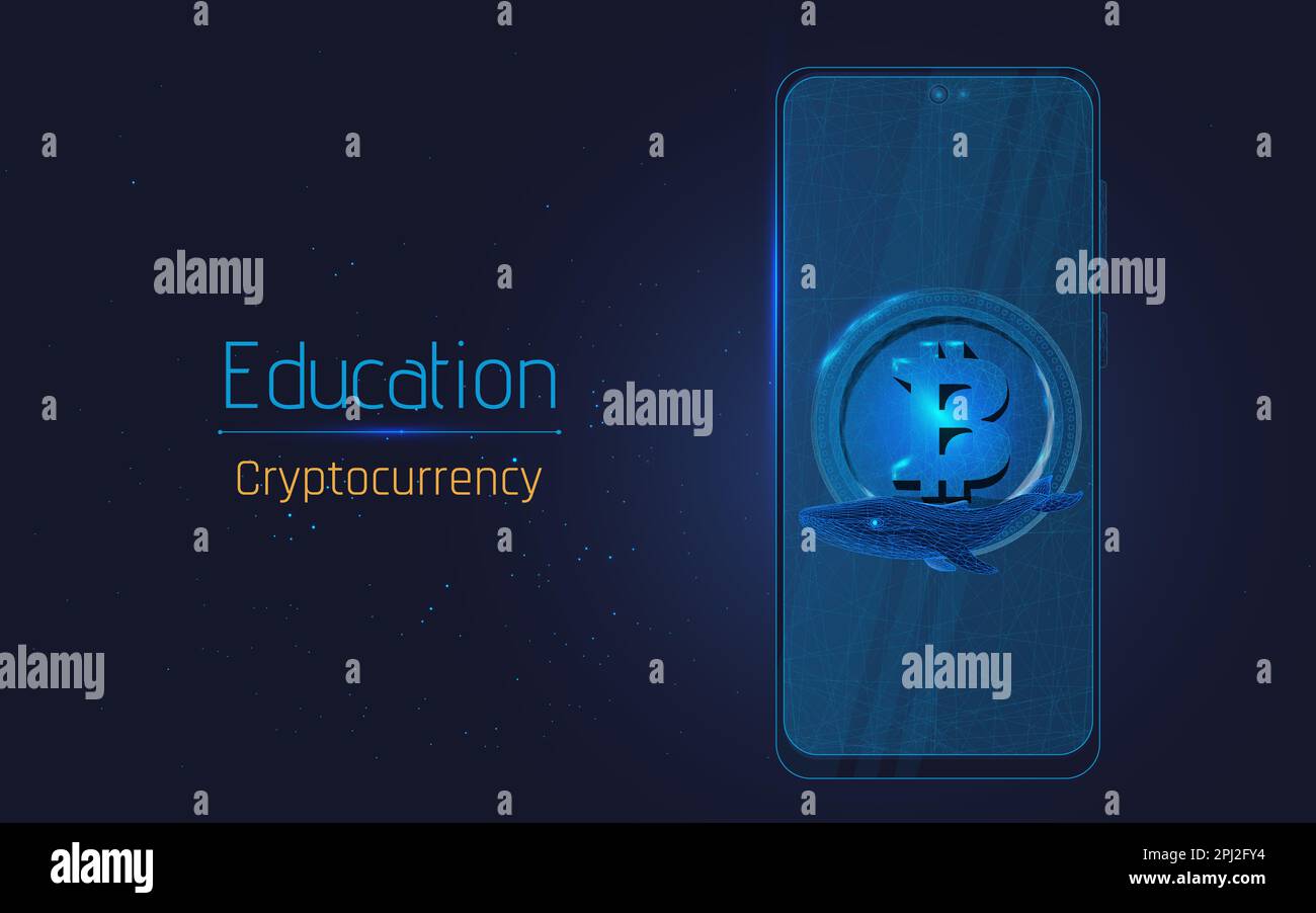 Kryptowährungen für Bücher und Bitcoin lernen. Bitcoin ist ein modernes, digitales Zahlungszertifikat für ein Programm im Ausland Stockfoto