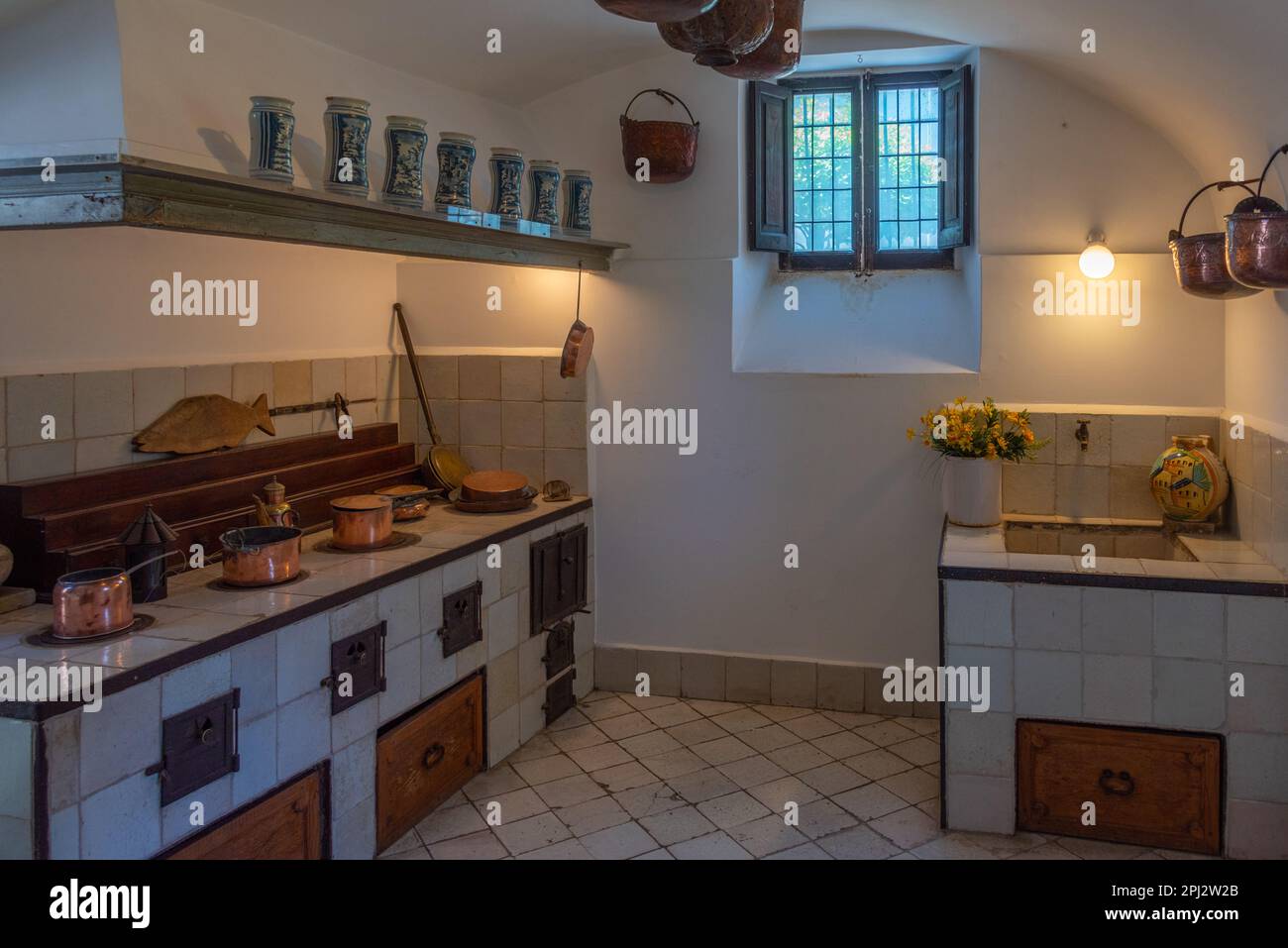 Anacapri, Italien, 20. Mai 2022: Innenansicht der Villa San Michele in Anacapri, Italien. Stockfoto Anacapri, Italien, 20. Mai 2022: Innenansicht der Villa San Michele in Anacapri, Italien. Stockfoto