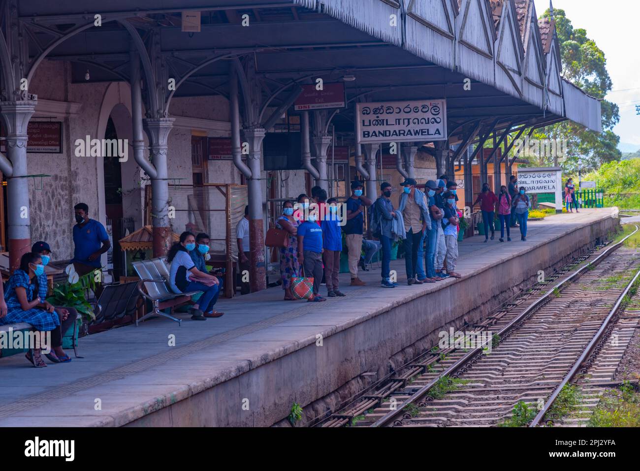 Bandarawela, Sri Lanka, 29. Januar 2022: Bahnhof Bandarawela in Sri Lanka. Stockfoto