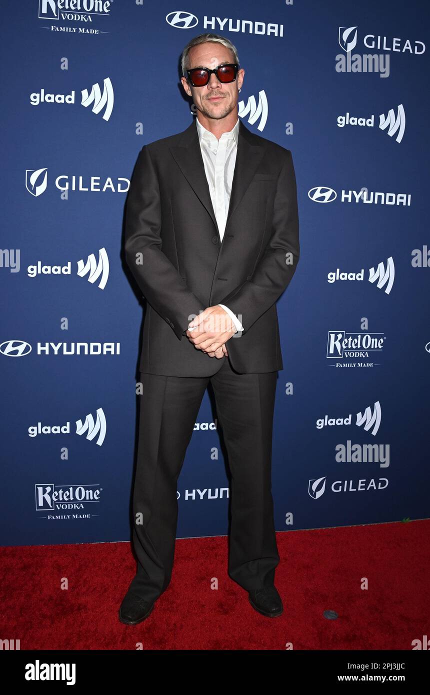 Beverly Hills, Kalifornien. 30/03/2023, Diplo trifft bei den jährlichen GLAAD Media Awards 34. im Beverly Hilton Hotel am 30. März 2023 in Beverly Hills, Kalifornien, ein. © Tammie Arroyo / AFF-USA.com Stockfoto