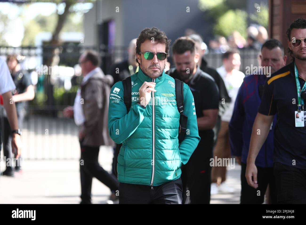 Albert Park, Melbourne, Victoria, Australien. 31. März 2023. FIA Formel-1-Weltmeisterschaft 2023 – Formel-1-Rolex-Grand Prix Australian – Fernando Alonso aus Spanien fährt während der FIA Formel-1-Weltmeisterschaft 2023 um Aston Martin Aramco Cognizant F1 – Bildgutschrift: brett keating/Alamy Live News Stockfoto