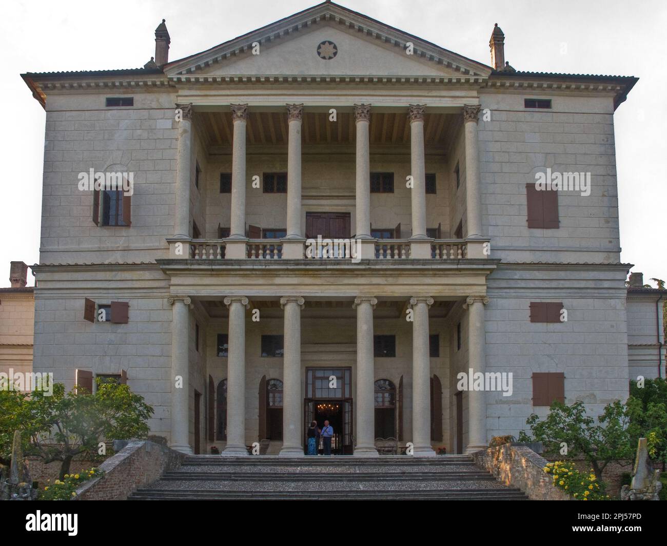 Villa Cornaro, Pombino Dese, Italien. Palladio, 1552-1553. Höhe hinten Stockfoto