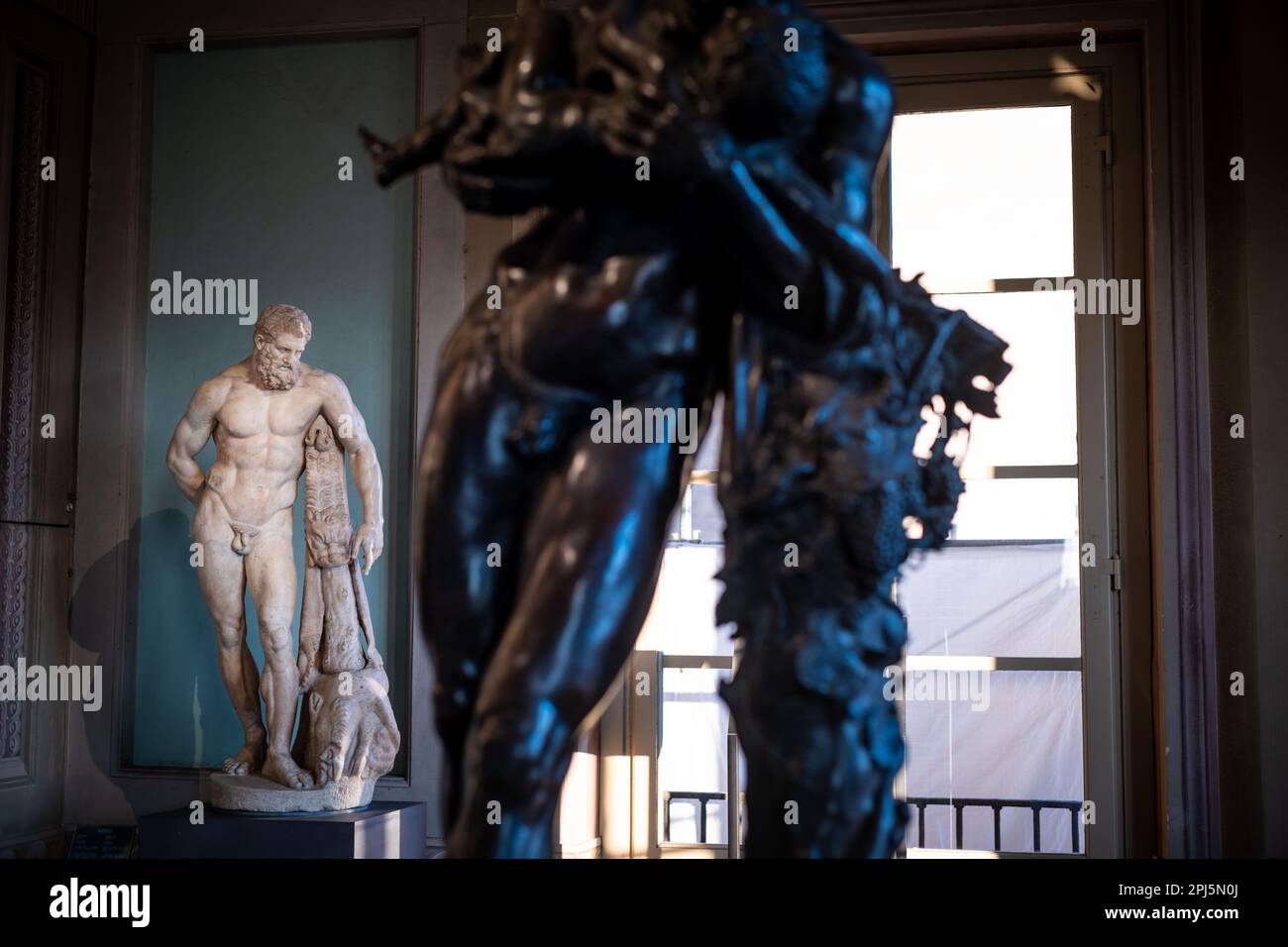 Farnese Herkules, Marmor, 2. Jahrhundert n. Chr., in den Uffizien, Florenz Stockfoto