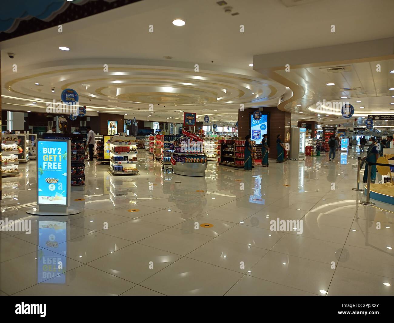 Internationaler Flughafen Cochin, internationaler Flughafen kochi, cochin Duty Free, internationaler Flughafen cochin, kerala, indien, cochin Shopping, cochin Airpor Stockfoto