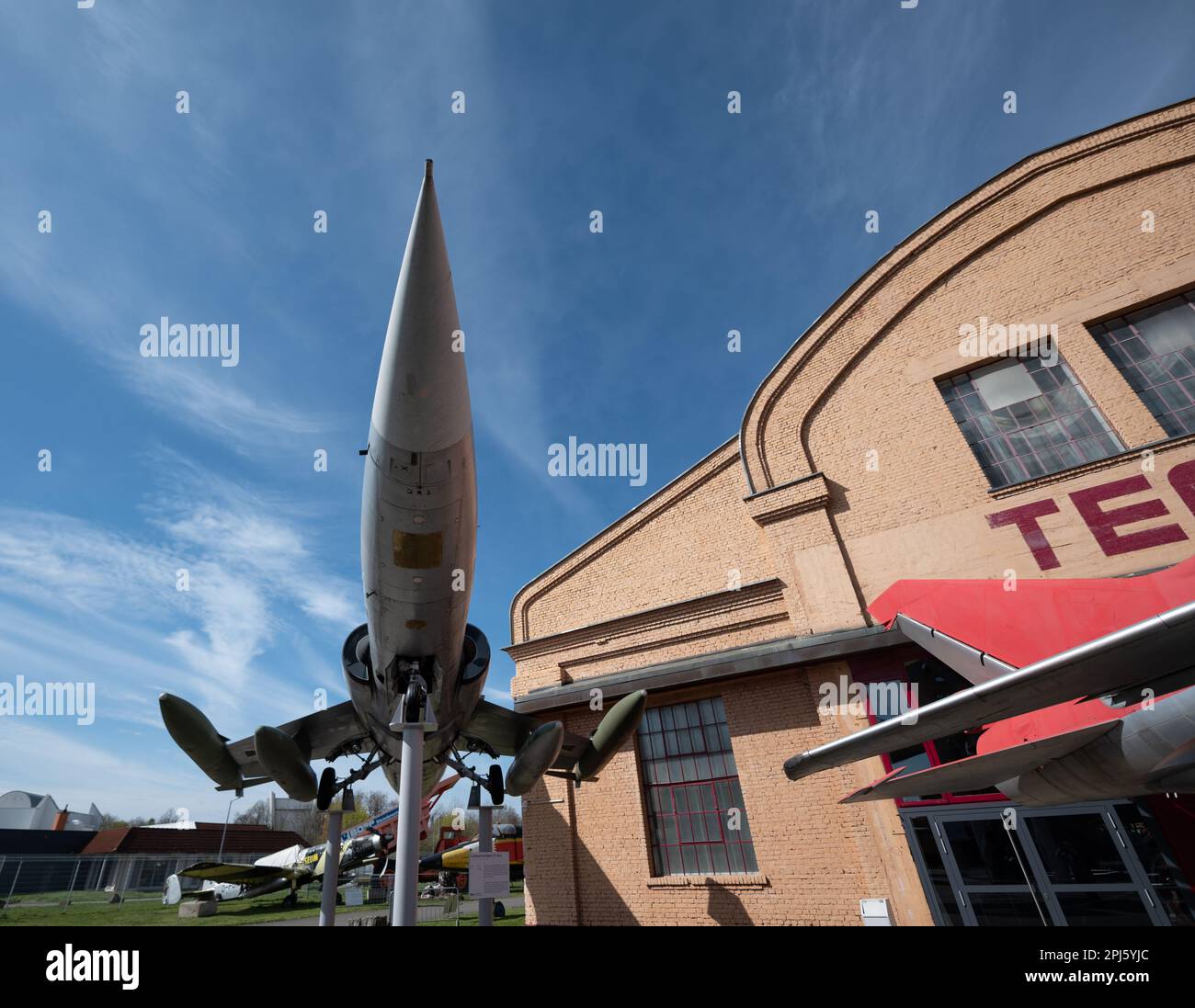 Flugzeuge und Raumfahrzeuge aus dem Speyer Technik Museum Flugzeuge und Space Shuttle Buran-Technik Museum Speyer Stockfoto