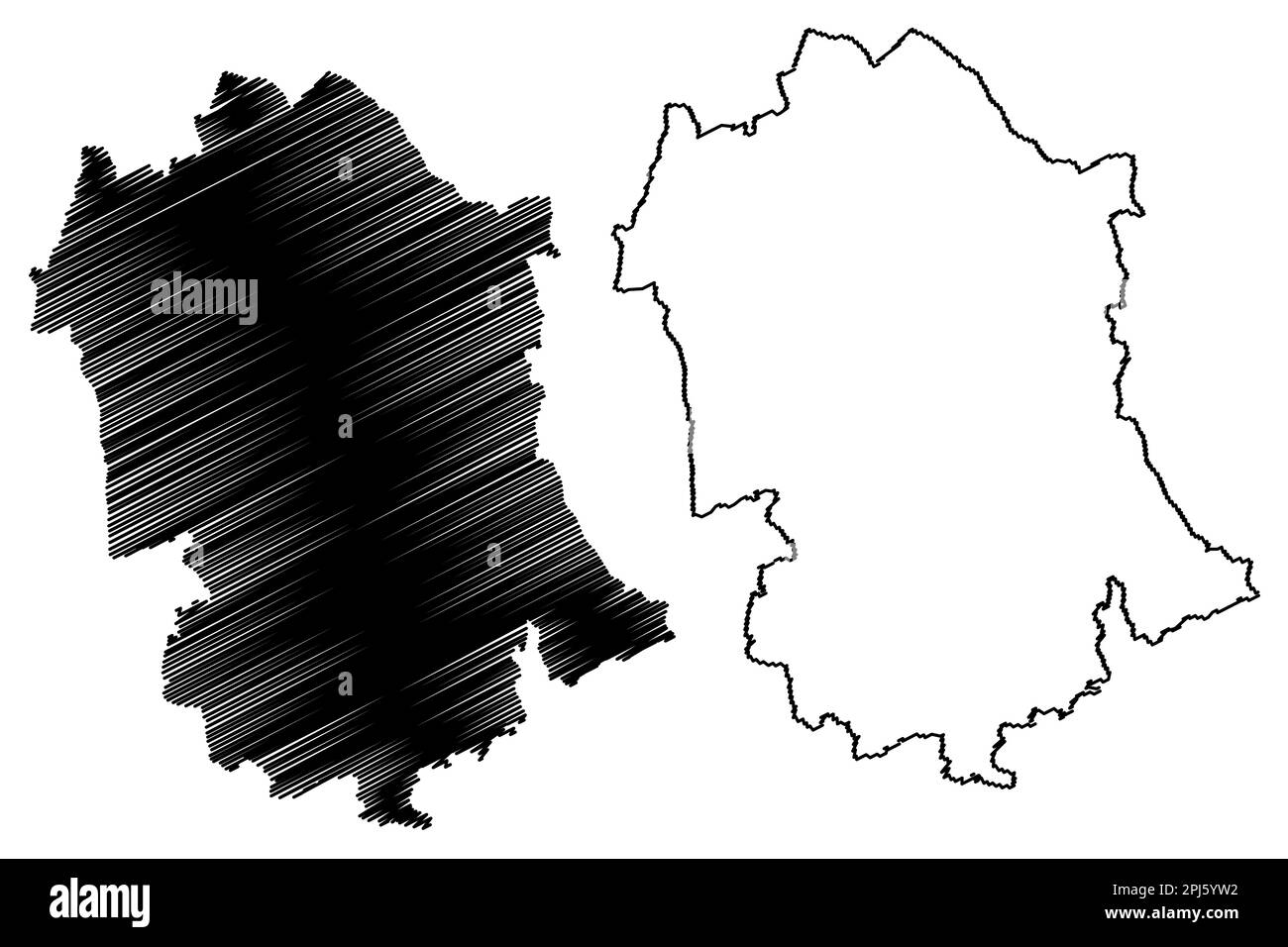 Uttlesford nicht-Metropolregion (Vereinigtes Königreich von Großbritannien und Nordirland, zeremonielle Grafschaft Essex, England) Kartenvektordarstellung, Stock Vektor