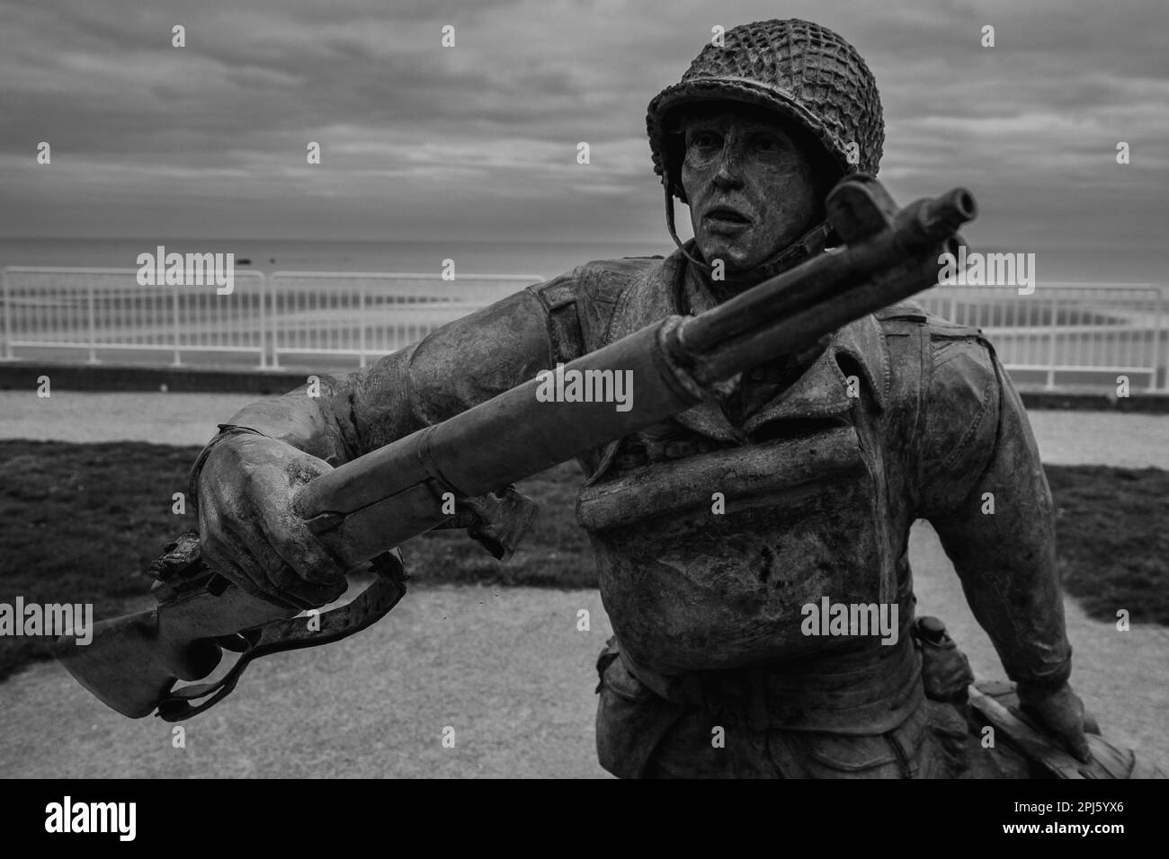 Mémorial für die 29. Division in Omaha Beach, Vierville Sur Mer France, 6. Februar 2023 Stockfoto