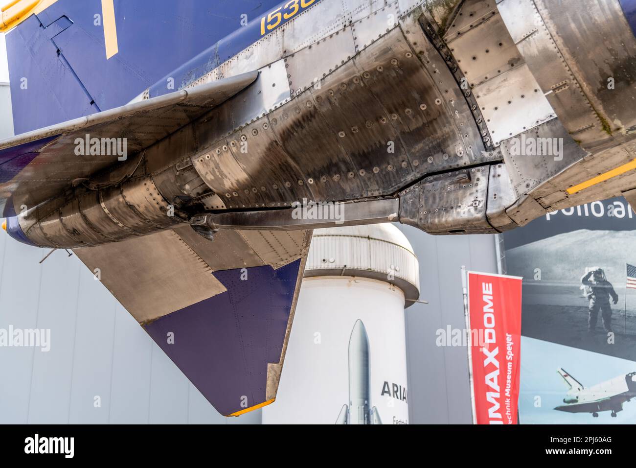 Flugzeuge und Raumfahrzeuge aus dem Speyer Technik Museum Flugzeuge und Space Shuttle Buran-Technik Museum Speyer Stockfoto