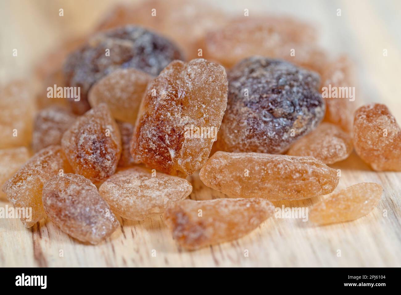 Rockbonbons in einer Nahaufnahme Stockfoto