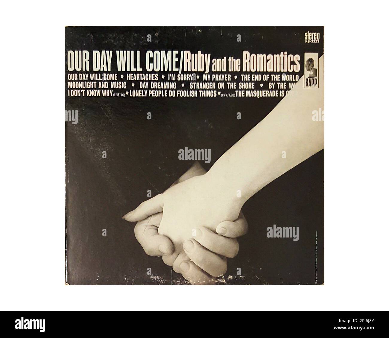 Rubynd Romantics 1963 - Vintage U.S. Musik-Vinyl-Schallplatte Stockfoto