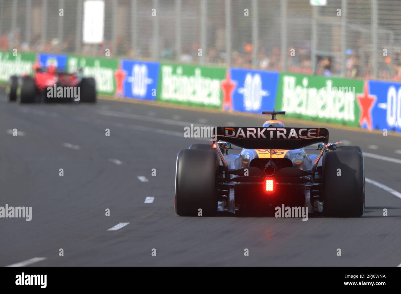 MELBOURNE, Australien, 31. März 2023; #81, Oscar PIASTRI, AUS, McLaren F1 Team, MCL60, Mercedes-Motor während DES AUSTRALISCHEN Formel 1 Grand Prix am 31. März 2023, Albert Park - Melbourne, Formel 1 Rennen in Australien, Motorsport, F1 GP, Honorarpflichtiges Foto, gebührenpflichtiges Bild, Copyright © Clay CROSS / ATP Images (CROSS Clay / ATP / SPP) Stockfoto