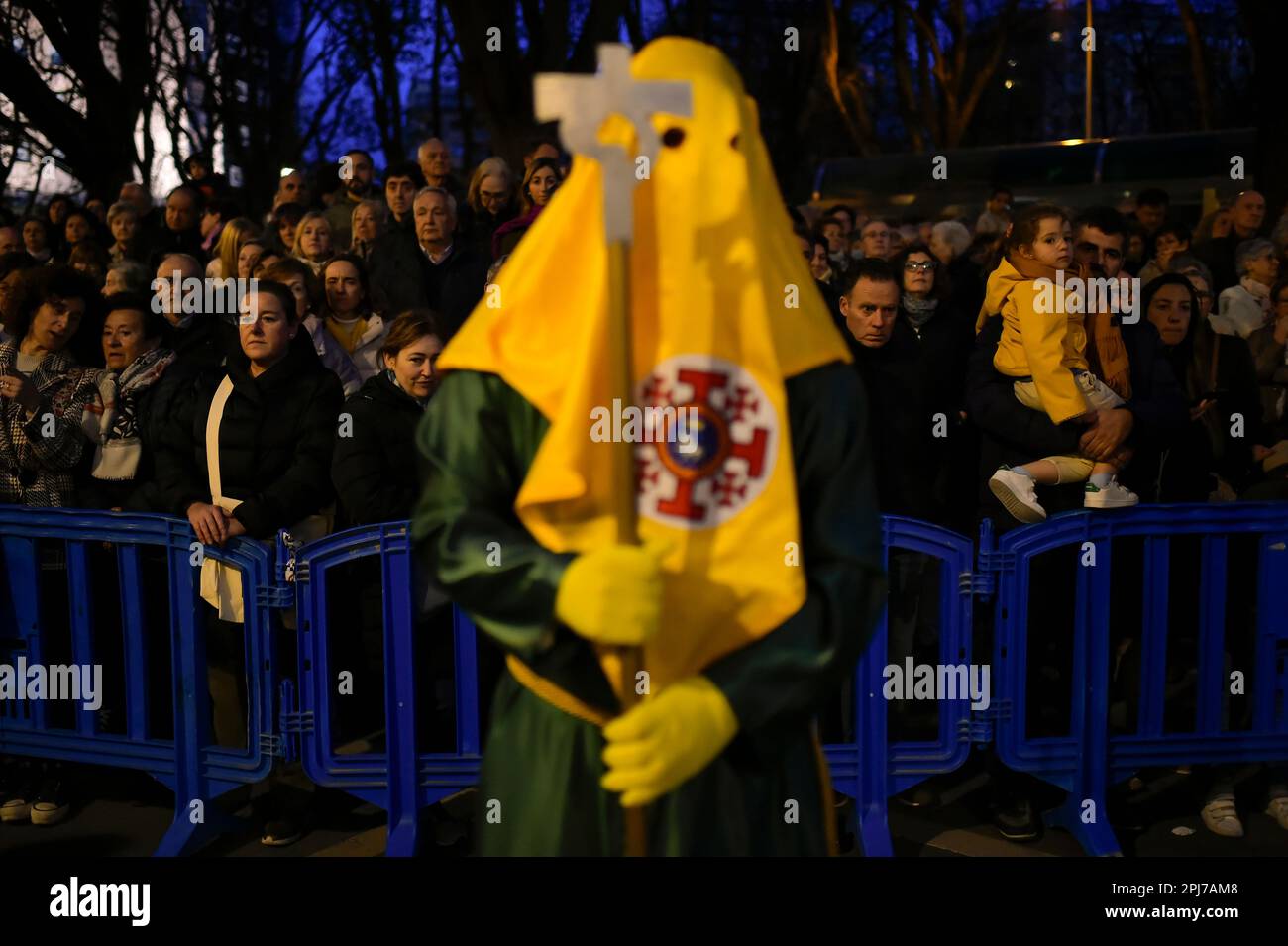 Devotees take part during 