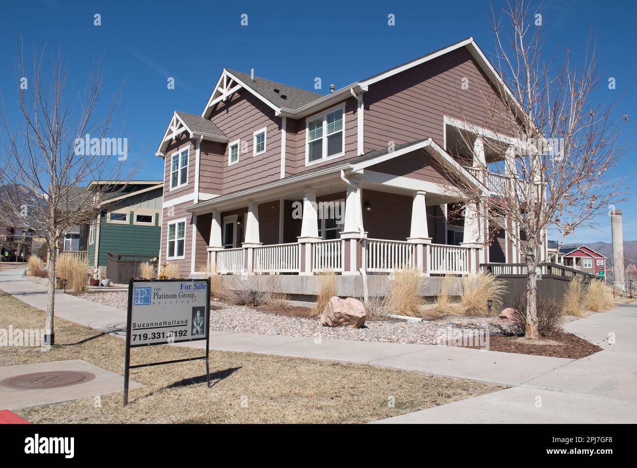 Einzelfamilienhaus in Colorado Springs, Colorado Stockfoto