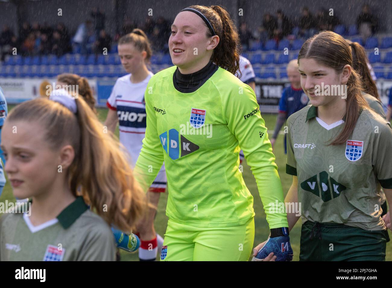 Alkmaar, Niederlande. 31. März 2023. ALKMAAR, NIEDERLANDE - MÄRZ 31: Torhüterin Tess van der Flier von PEC Zwolle während des niederländischen Azerion Womens Eredivisie-Spiels zwischen VV Alkmaar und PEC Zwolle im Sportpark Robonsbosweg am 31. März 2023 in Alkmaar, Niederlande (Foto von Kees Kuijt/Orange Pictures) Guthaben: Orange Pics BV/Alamy Live News Stockfoto