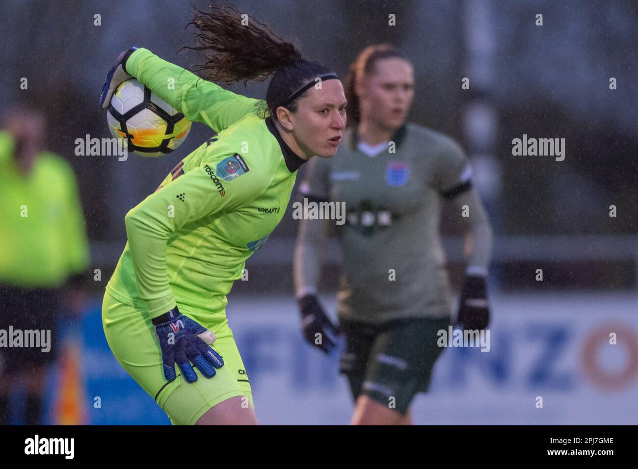 Alkmaar, Niederlande. 31. März 2023. ALKMAAR, NIEDERLANDE - MÄRZ 31: Torhüterin Tess van der Flier von PEC Zwolle während des niederländischen Azerion Womens Eredivisie-Spiels zwischen VV Alkmaar und PEC Zwolle im Sportpark Robonsbosweg am 31. März 2023 in Alkmaar, Niederlande (Foto von Kees Kuijt/Orange Pictures) Guthaben: Orange Pics BV/Alamy Live News Stockfoto