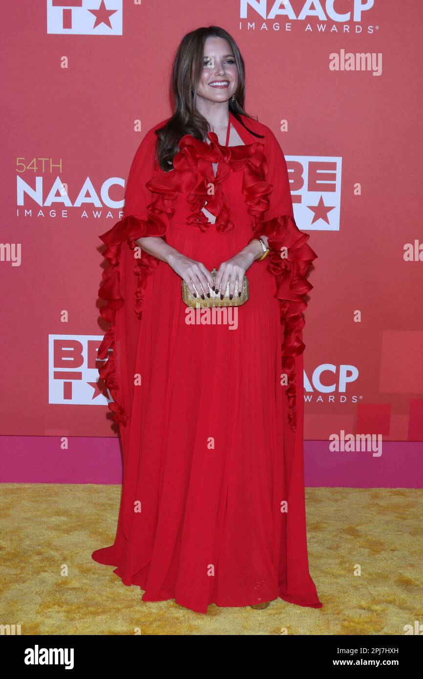 NAACP Image Awards Ankunft im Pasadena Civic Auditorium am 26. Februar 2023 in Pasadena, CA mit Sophia Bush, wo: Los Angeles, Kalifornien, USA, wenn: 25. Februar 2023 Gutschrift: Nicky Nelson/WENN Stockfoto