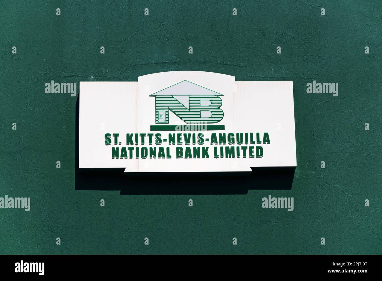 Zeichen der St. Kitts-Nevis-Anguilla National Bank Limited Stockfoto