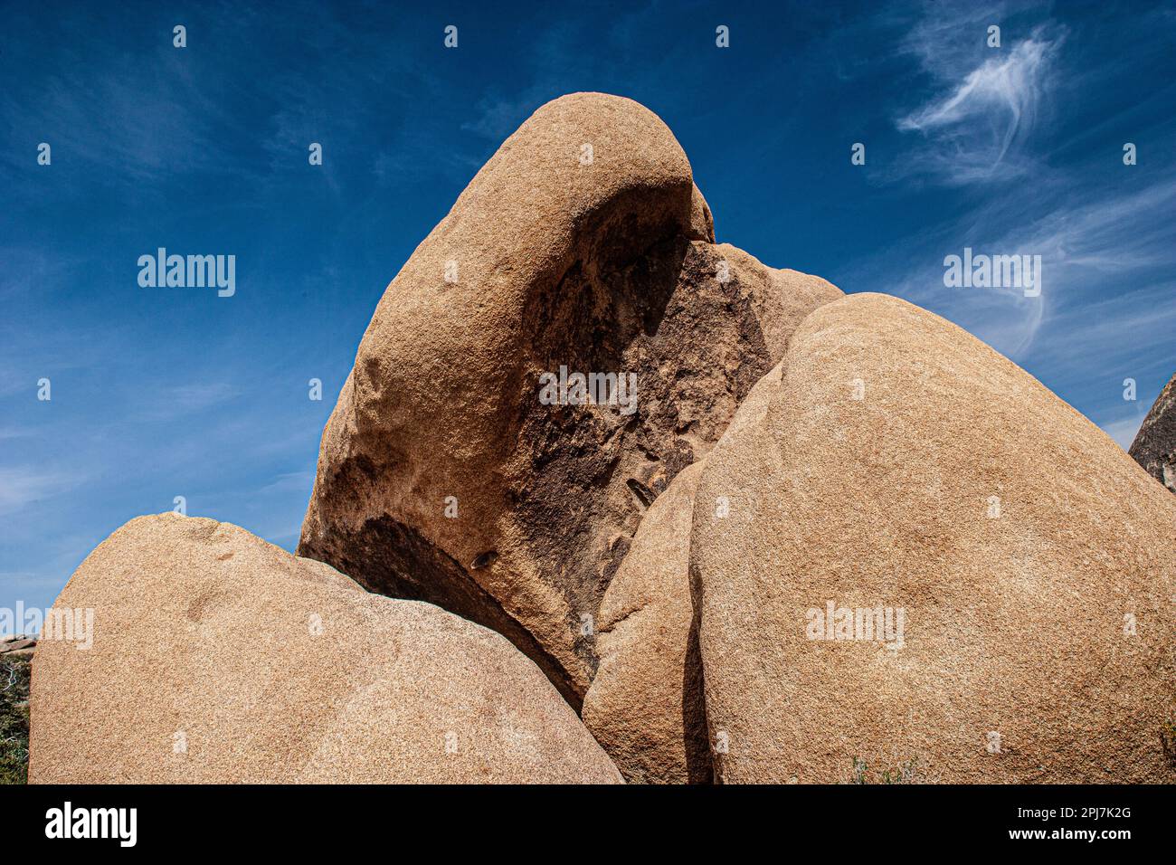 Spektakuläre Felsformationen im Joshua Tree-Nationalpark Stockfoto