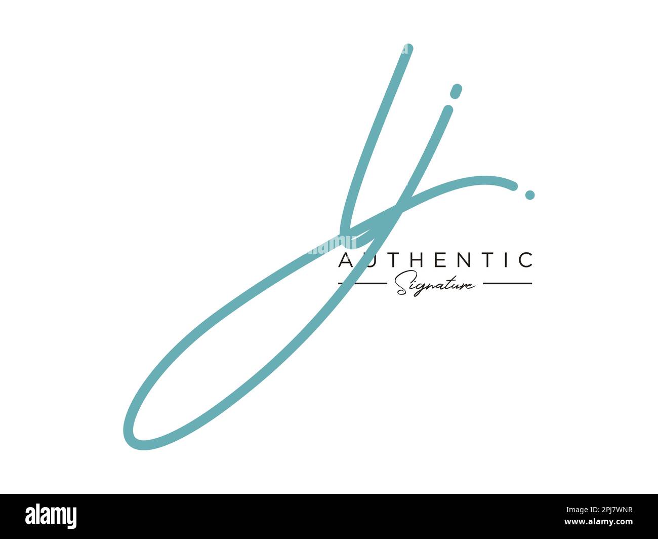 Vektor für die LJ-Signature-Logo-Vorlage. Stock Vektor