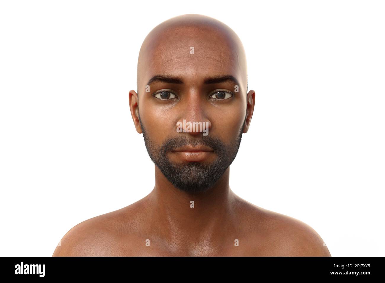 Mann ohne Haare, Illustration Stockfoto