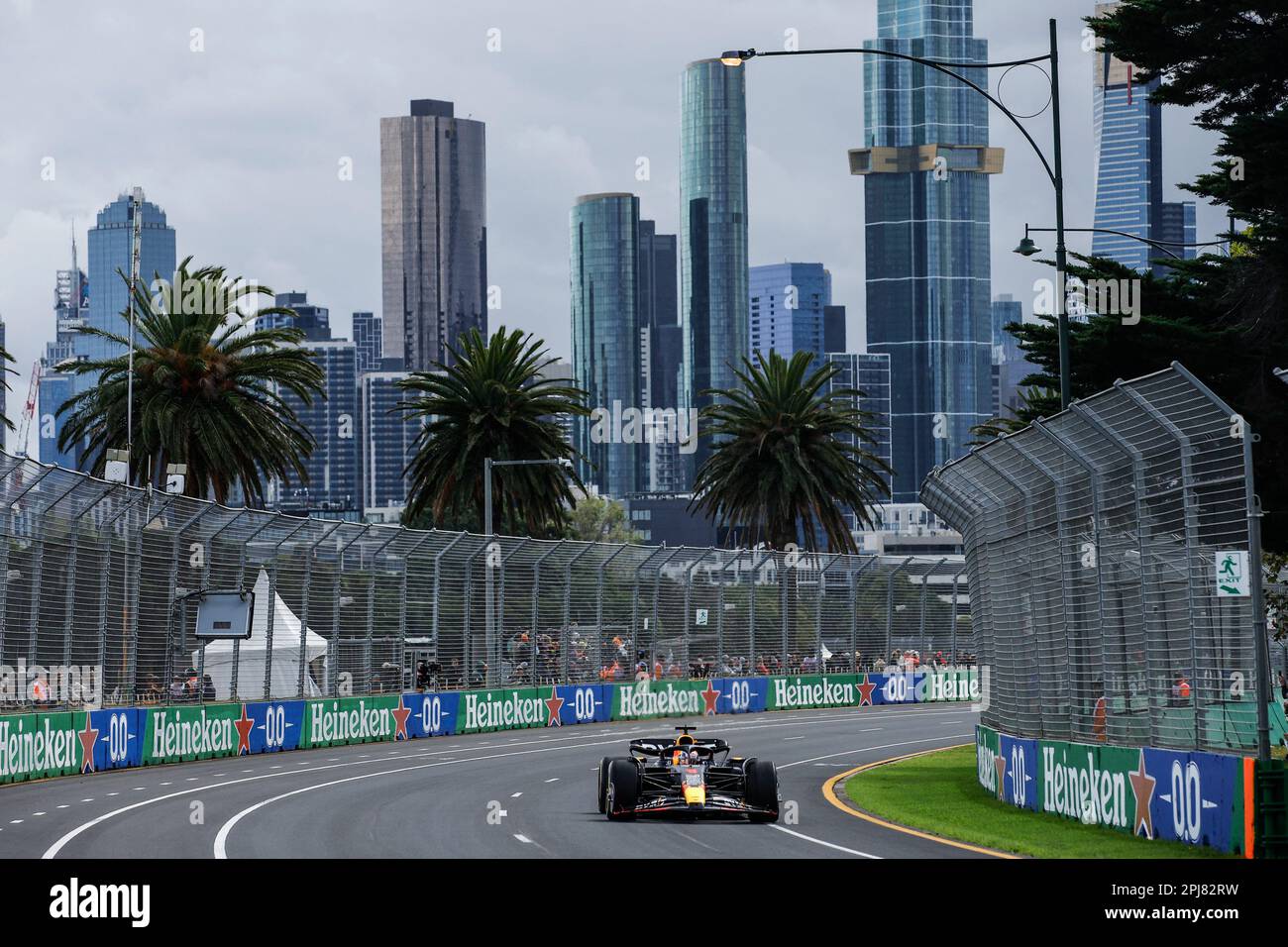 01 VERSTAPPEN Max (nld), Red Bull Racing RB19, Action während der 2. Runde der FIA Formel-3-Meisterschaft 2023 von 31. März bis 2. April 2023 auf dem Albert Park Circuit in Melbourne, Australien – Photo Xavi Bonilla/DPPI Stockfoto