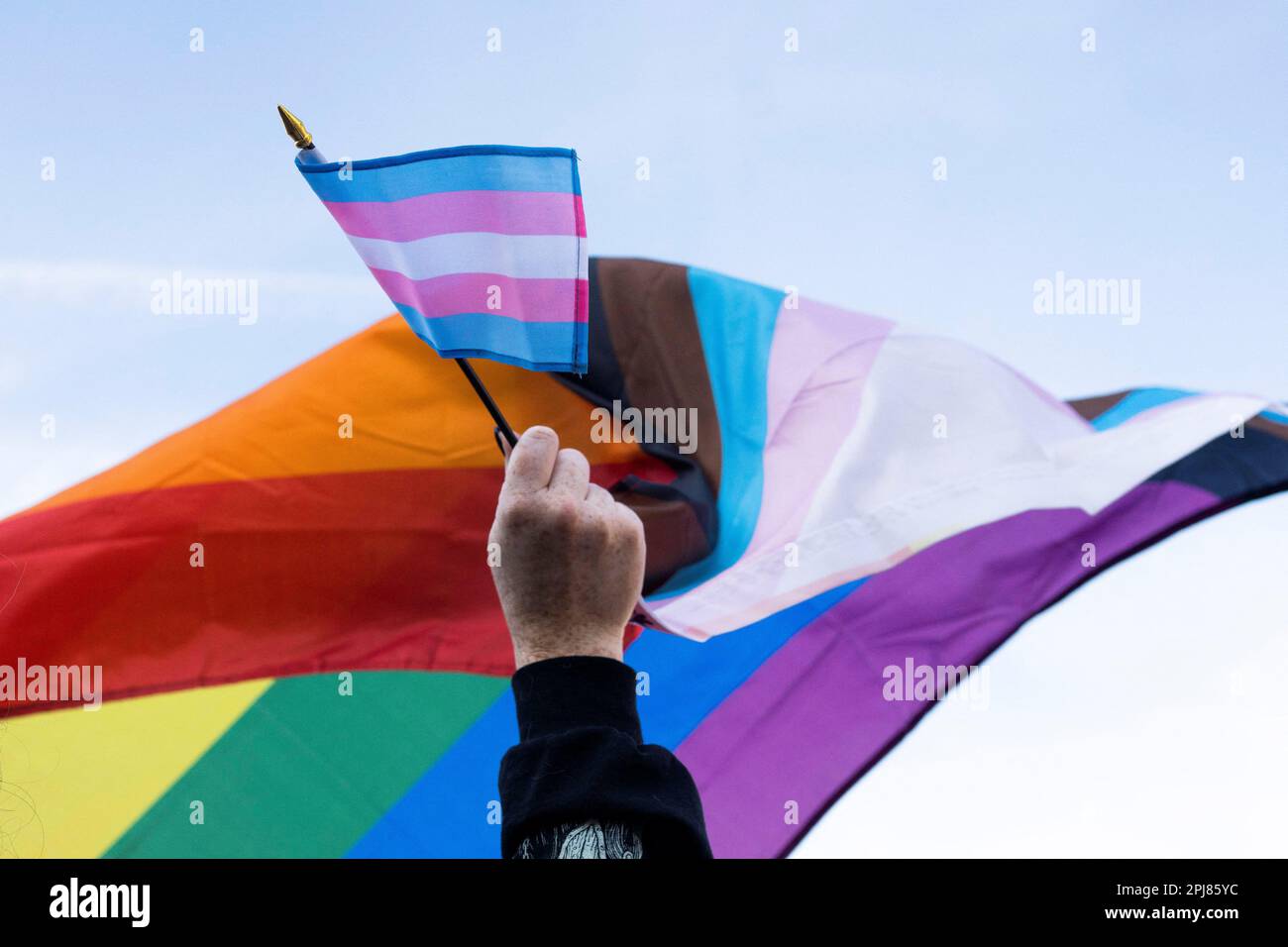 Demonstranten versammeln sich zum Internationalen Transgender Day of
