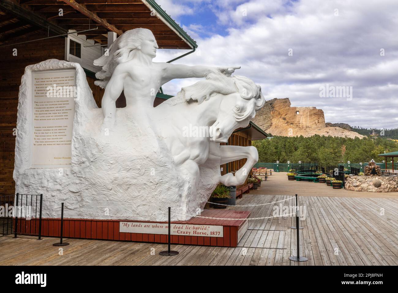 Gips im Maßstab 1/34. des Crazy Horse Memorial, Black Hills, South Dakota, Vereinigte Staaten von Amerika Stockfoto