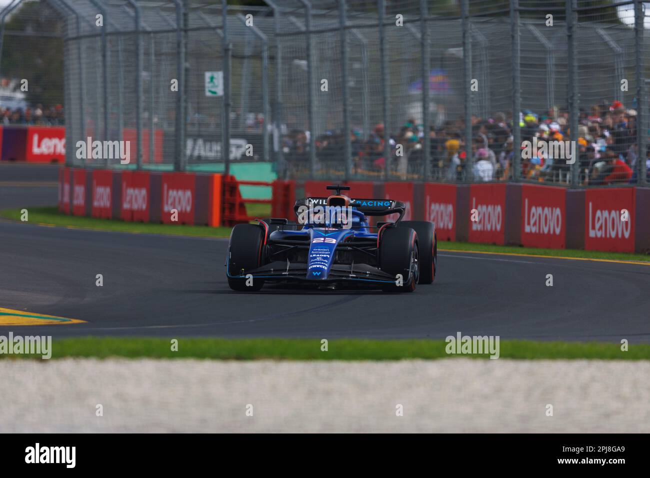 Melbourne, Australien. 01. April 2023. 1. 23. April 2023: Melbourne Grand Prix Circuit, Melbourne, Victoria, Australien: Australian Formula 1 Grand Prix: Qualifizierung: Williams-Fahrer Alex Albon während des kostenlosen Trainings 3 bei der australischen Formel 1 Gutschrift: Action Plus Sports Images/Alamy Live News Stockfoto