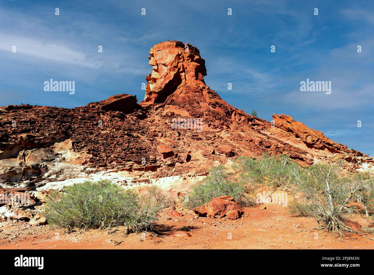 Herausragendes Rainbow Valley in Zentralaustralien. Stockfoto