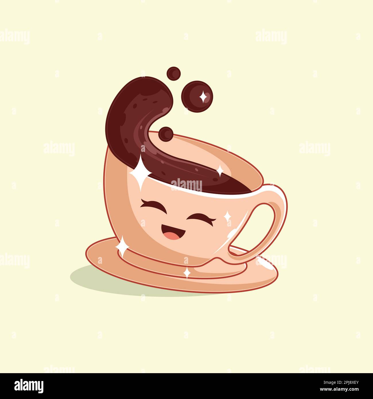 Köstliches Kaffeegetränk – Symboldesign mit Vektorgrafiken Stock Vektor
